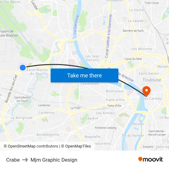 Crabe to Mjm Graphic Design map