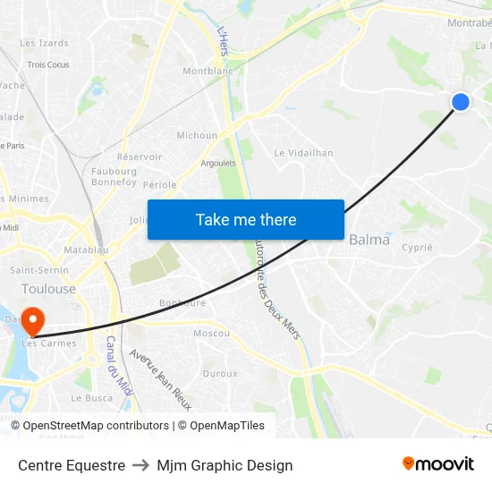 Centre Equestre to Mjm Graphic Design map