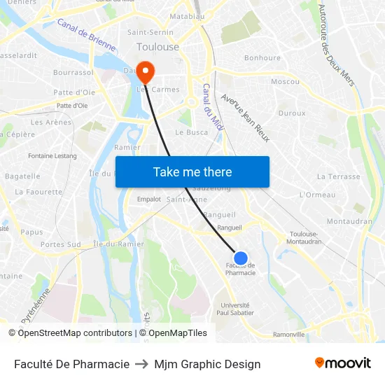 Faculté De Pharmacie to Mjm Graphic Design map