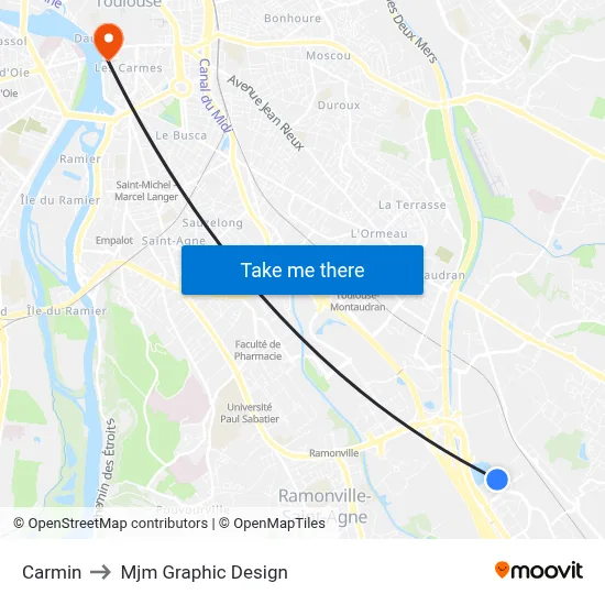 Carmin to Mjm Graphic Design map