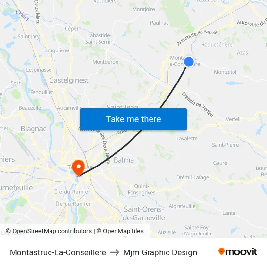 Montastruc-La-Conseillère to Mjm Graphic Design map