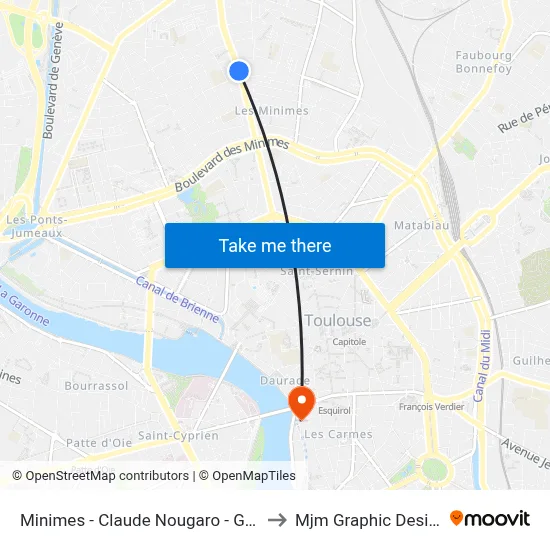 Minimes - Claude Nougaro - Gare to Mjm Graphic Design map