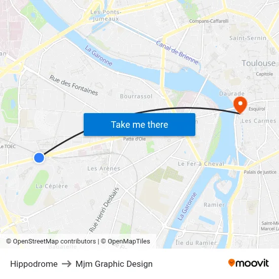 Hippodrome to Mjm Graphic Design map