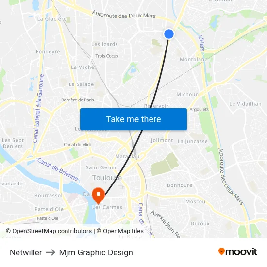 Netwiller to Mjm Graphic Design map