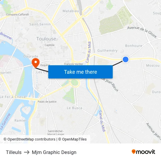Tilleuls to Mjm Graphic Design map