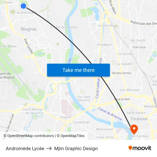Andromède Lycée to Mjm Graphic Design map