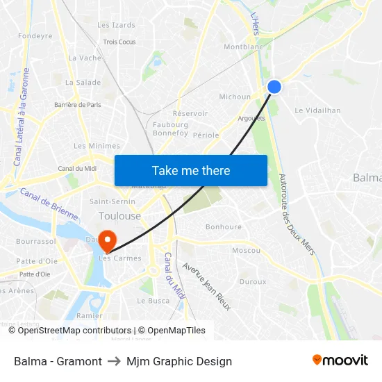 Balma - Gramont to Mjm Graphic Design map