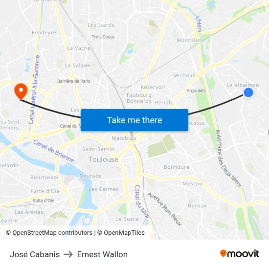 José Cabanis to Ernest Wallon map