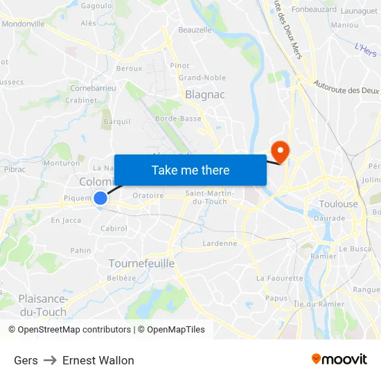 Gers to Ernest Wallon map