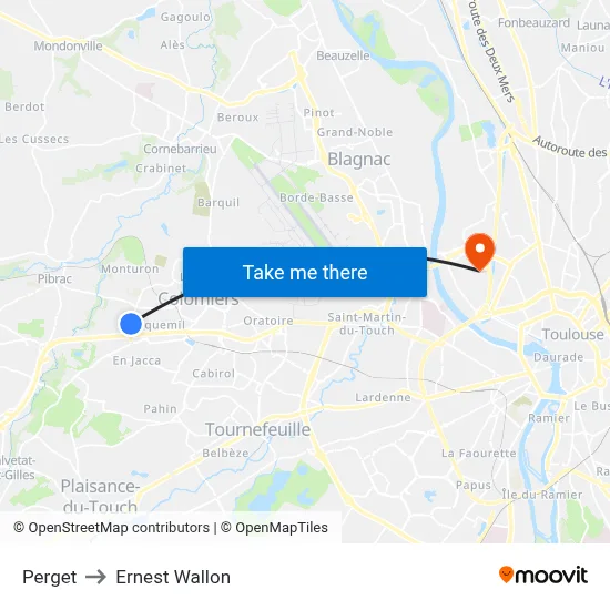Perget to Ernest Wallon map