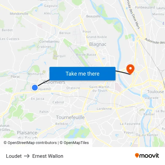 Loudet to Ernest Wallon map