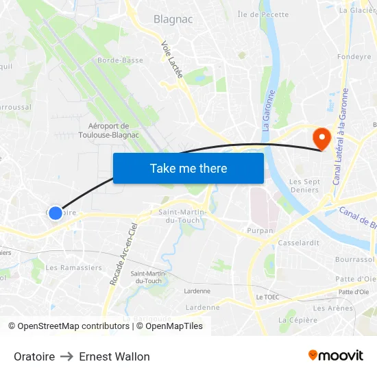 Oratoire to Ernest Wallon map