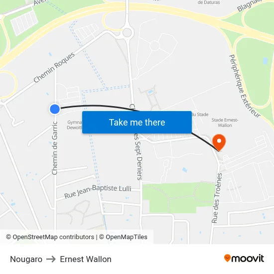 Nougaro to Ernest Wallon map