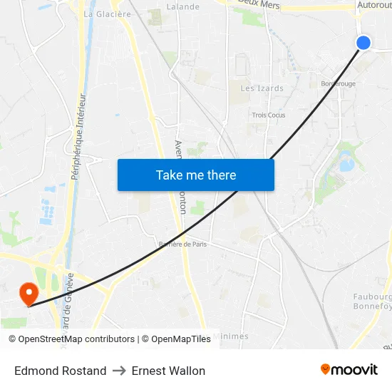 Edmond Rostand to Ernest Wallon map