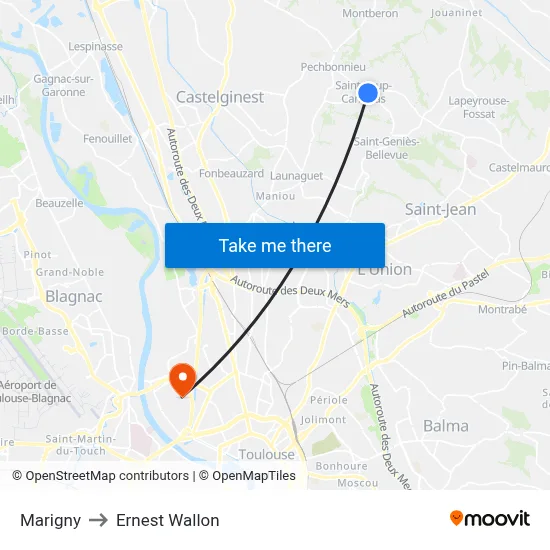Marigny to Ernest Wallon map