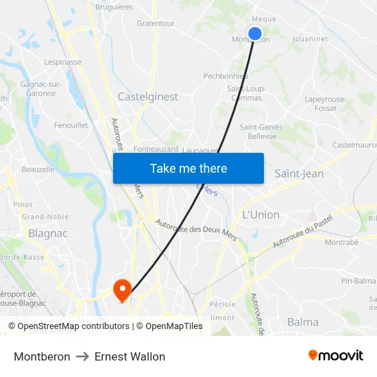 Montberon to Ernest Wallon map