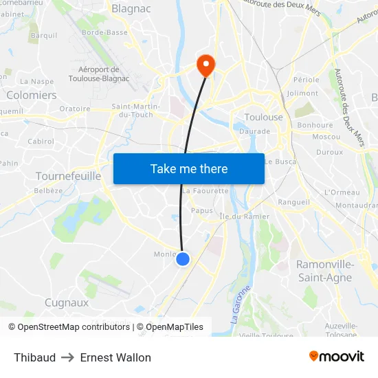 Thibaud to Ernest Wallon map