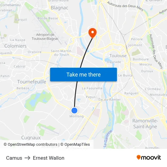 Camus to Ernest Wallon map