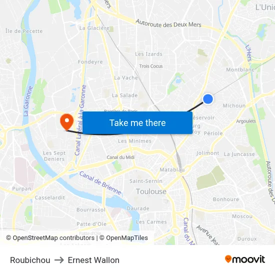Roubichou to Ernest Wallon map