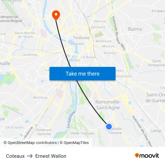 Coteaux to Ernest Wallon map