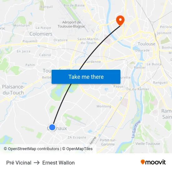 Pré Vicinal to Ernest Wallon map