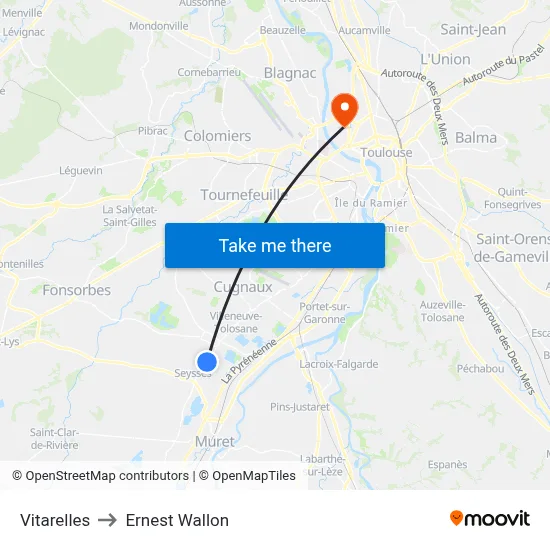 Vitarelles to Ernest Wallon map