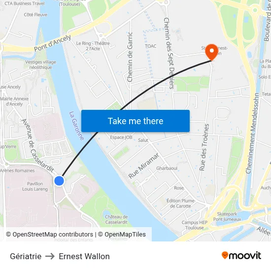 Gériatrie to Ernest Wallon map