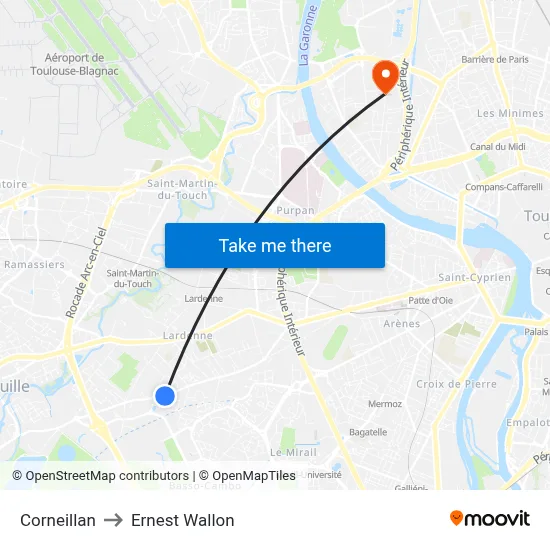 Corneillan to Ernest Wallon map