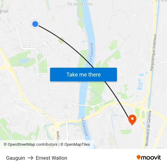 Gauguin to Ernest Wallon map