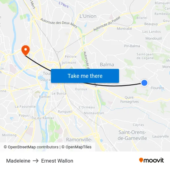 Madeleine to Ernest Wallon map