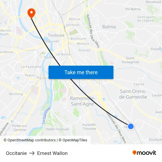 Occitanie to Ernest Wallon map