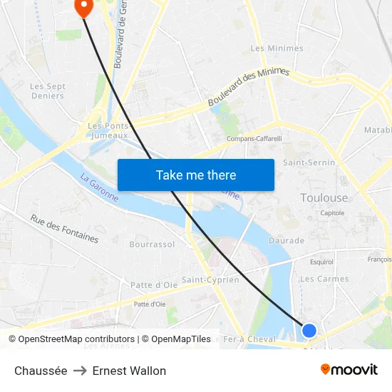 Chaussée to Ernest Wallon map