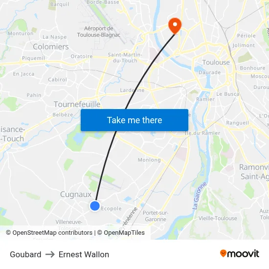 Goubard to Ernest Wallon map