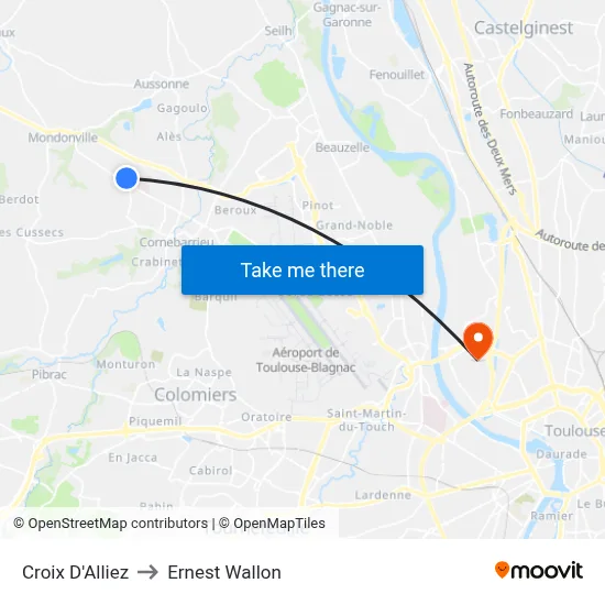 Croix D'Alliez to Ernest Wallon map