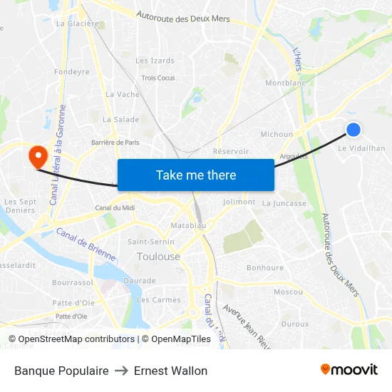 Banque Populaire to Ernest Wallon map
