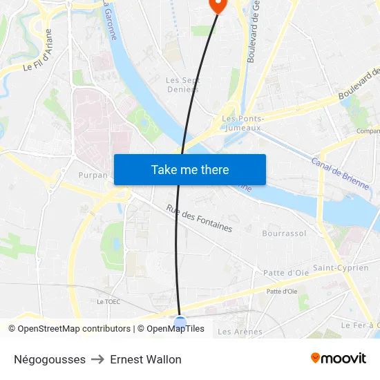 Négogousses to Ernest Wallon map