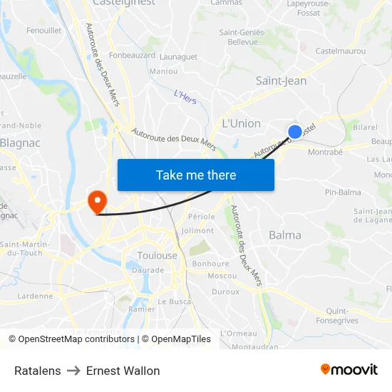 Ratalens to Ernest Wallon map