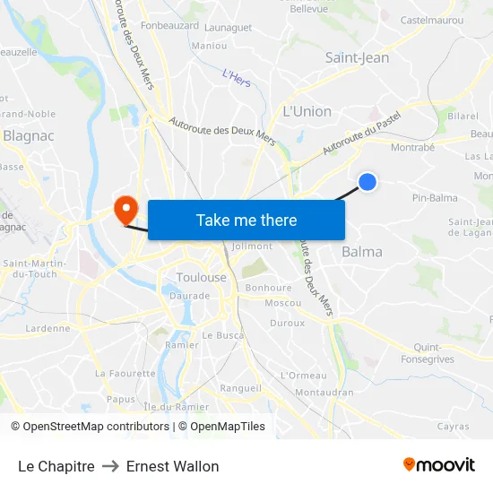 Le Chapitre to Ernest Wallon map