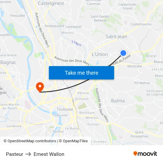 Pasteur to Ernest Wallon map