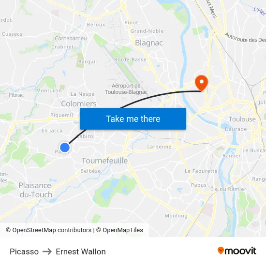 Picasso to Ernest Wallon map