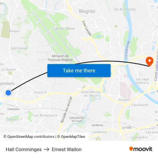 Hall Comminges to Ernest Wallon map