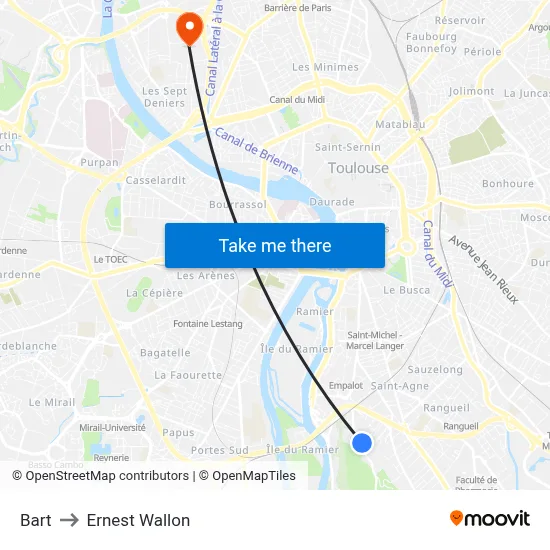 Bart to Ernest Wallon map