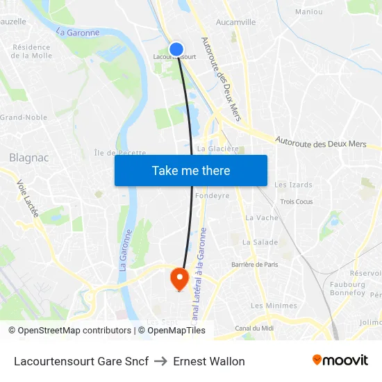 Lacourtensourt Gare Sncf to Ernest Wallon map