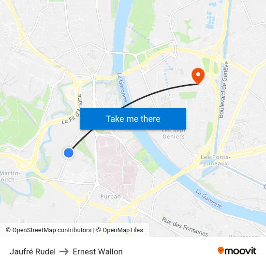 Jaufré Rudel to Ernest Wallon map