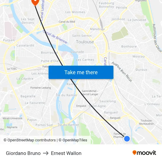 Giordano Bruno to Ernest Wallon map
