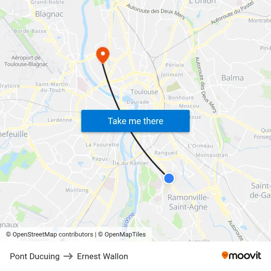 Pont Ducuing to Ernest Wallon map