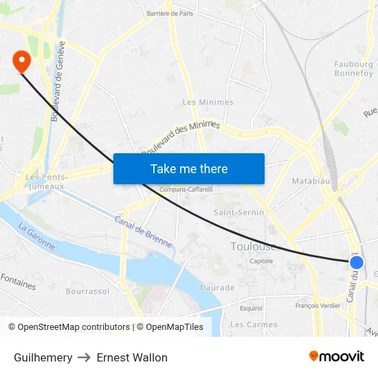 Guilhemery to Ernest Wallon map