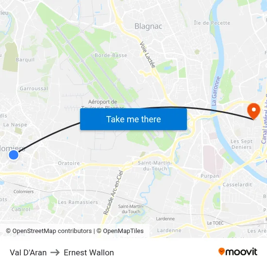 Val D'Aran to Ernest Wallon map