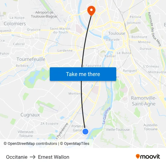 Occitanie to Ernest Wallon map