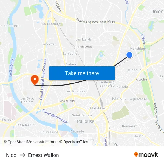 Nicol to Ernest Wallon map